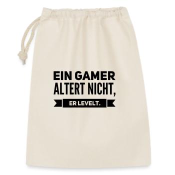 Gamer de niveau – Parfait pour un anniversaire - Sac cadeau 30 x 45 cm - nature - Devant