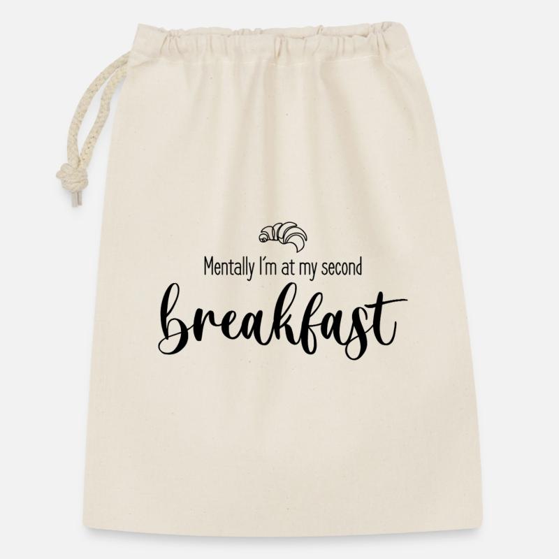 Second breakfast - Geschenkbeutel aus Baumwolle (30 x 45 cm) - Natur