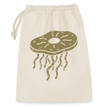 Minimalistisches Kombucha SCoby Tee Quallen - Geschenkbeutel aus Baumwolle (30 x 45 cm) - Natur - Vorne