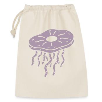 Minimalistisches Kombucha Scoby Tee Quallen - Geschenkbeutel aus Baumwolle (30 x 45 cm) - Natur - Vorne