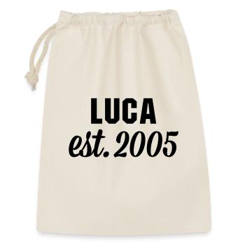 Luca est 2005 - Geschenkbeutel aus Baumwolle (30 x 45 cm) - Natur - Vorne