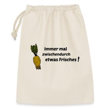 Immer mal etwas Frisches - Geschenkbeutel aus Baumwolle (30 x 45 cm) - Natur - Vorne