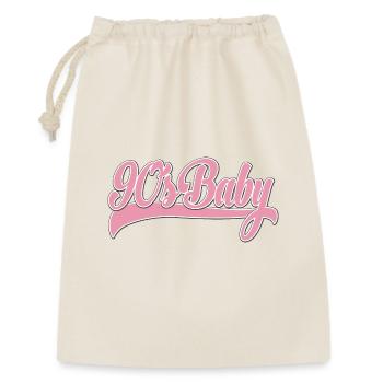 90s Baby Pink Retro Script - Geschenkbeutel aus Baumwolle (30 x 45 cm) - Natur - Vorne