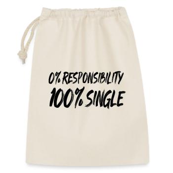 0% responsibility, 100% single - Gift Bag 30 x 45 cm - nature - Front
