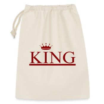 KING - Geschenkbeutel aus Baumwolle (30 x 45 cm) - Natur - Vorne