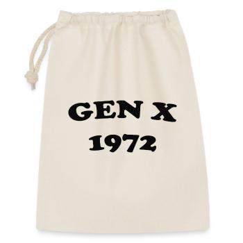 Gen X 1972 Retro Typography Shirt - Geschenkbeutel aus Baumwolle (30 x 45 cm) - Natur - Vorne