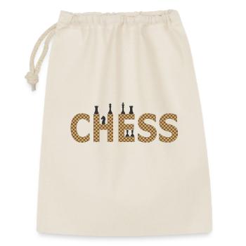 Echecs à la silhouette contrastée - Sac cadeau 30 x 45 cm - nature - Devant