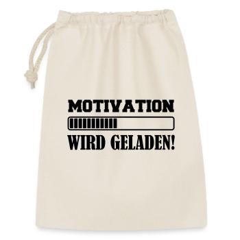 Motivation wird geladen - Geschenkbeutel aus Baumwolle (30 x 45 cm) - Natur - Vorne