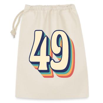T-Shirt rétro Vintage numéro 49 quarante-neuf - Sac cadeau 30 x 45 cm - nature - Devant