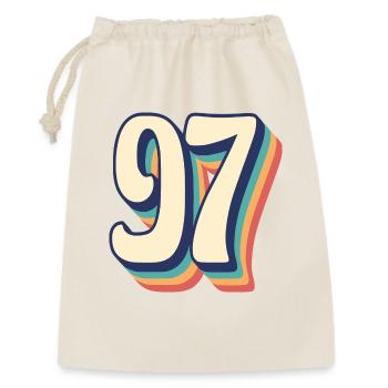 Vintage Retro T-Shirt Number 97 Ninety Seven - Gift Bag 30 x 45 cm - nature - Front