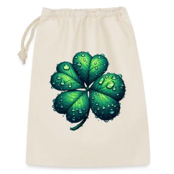 Trèfle à quatre feuilles - Sac cadeau 30 x 45 cm - nature - Devant