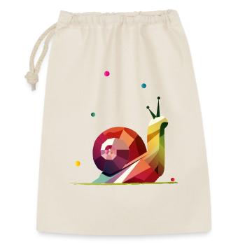 colorful snail in geometric design - Gift Bag 30 x 45 cm - nature - Front