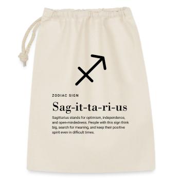 Sagittarius - Zodiac Sign - Geschenkbeutel aus Baumwolle (30 x 45 cm) - Natur - Vorne