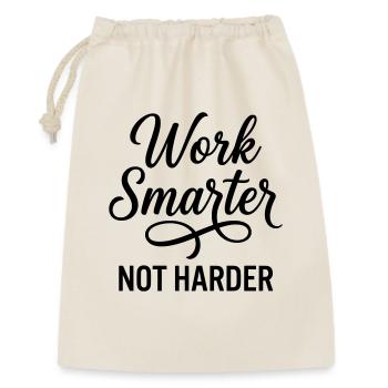 Work Smarter Not Harder - Efficiency First - Gift Bag 30 x 45 cm - nature - Front