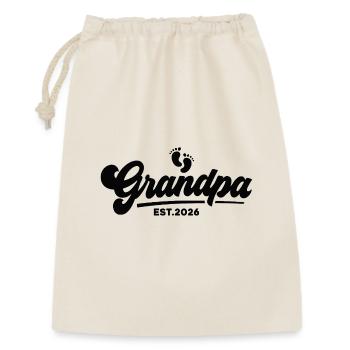 Opa 2026 - Stolzer Opa - Geschenkidee - Geschenkbeutel aus Baumwolle (30 x 45 cm) - Natur - Vorne