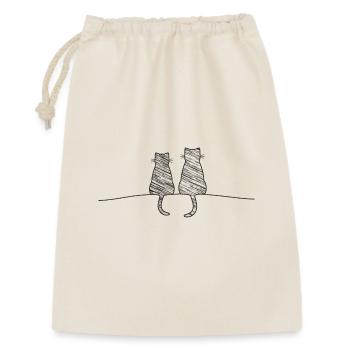 Cats cute pair of cats sketched - Gift Bag 30 x 45 cm - nature - Front
