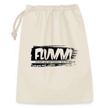 FLUMMI – Leben mit ADHS - Geschenkbeutel aus Baumwolle (30 x 45 cm) - Natur - Vorne