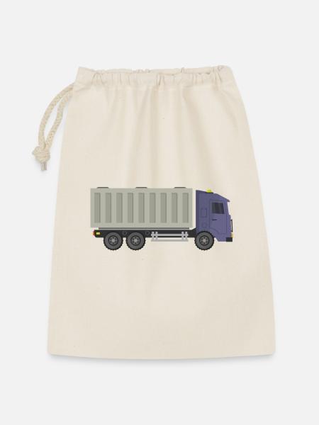 Container-LKW - Geschenkbeutel aus Baumwolle (30 x 45 cm) - Natur