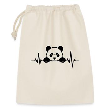 Style ligne Heartbeat de Panda mignonne - Sac cadeau 30 x 45 cm - nature - Devant
