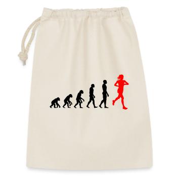EVOLUTION RUNNERIN POWER! JOGGERIN LÄUFERIN FIT - Geschenkbeutel aus Baumwolle (30 x 45 cm) - Natur - Vorne
