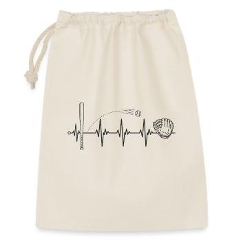 I heart Baseball! - Baseball Heartbeat   - Sac cadeau 30 x 45 cm - nature - Devant