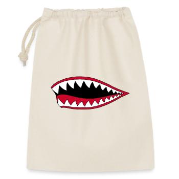Bouche de carnivore - Sac cadeau 30 x 45 cm - nature - Devant
