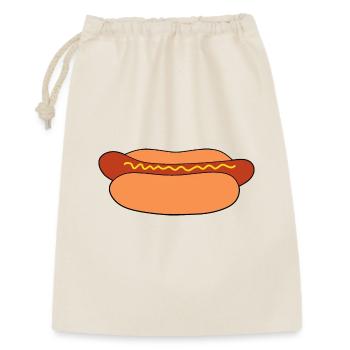 Hot dog Wurst - Geschenkbeutel aus Baumwolle (30 x 45 cm) - Natur - Vorne