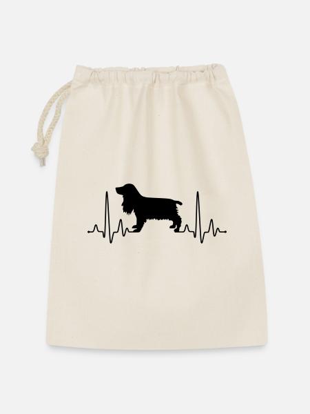 Cocker Spaniel Plus - Geschenkbeutel aus Baumwolle (30 x 45 cm) - Natur
