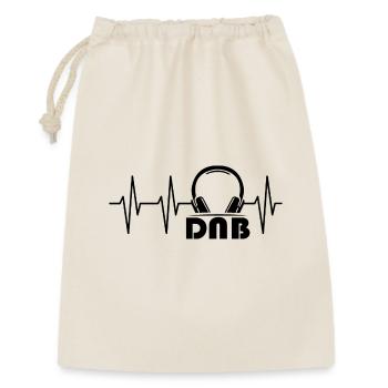 dnb Herzschlag Kopfhörer drum n bass puls Logo - Geschenkbeutel aus Baumwolle (30 x 45 cm) - Natur - Vorne