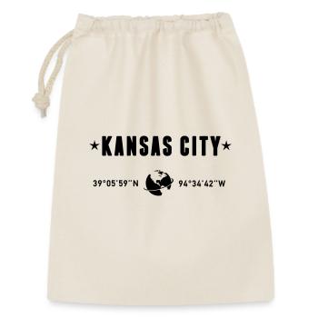 Kansas City, Missouri Koordinaten, Globe - Geschenkbeutel aus Baumwolle (30 x 45 cm) - Natur - Vorne