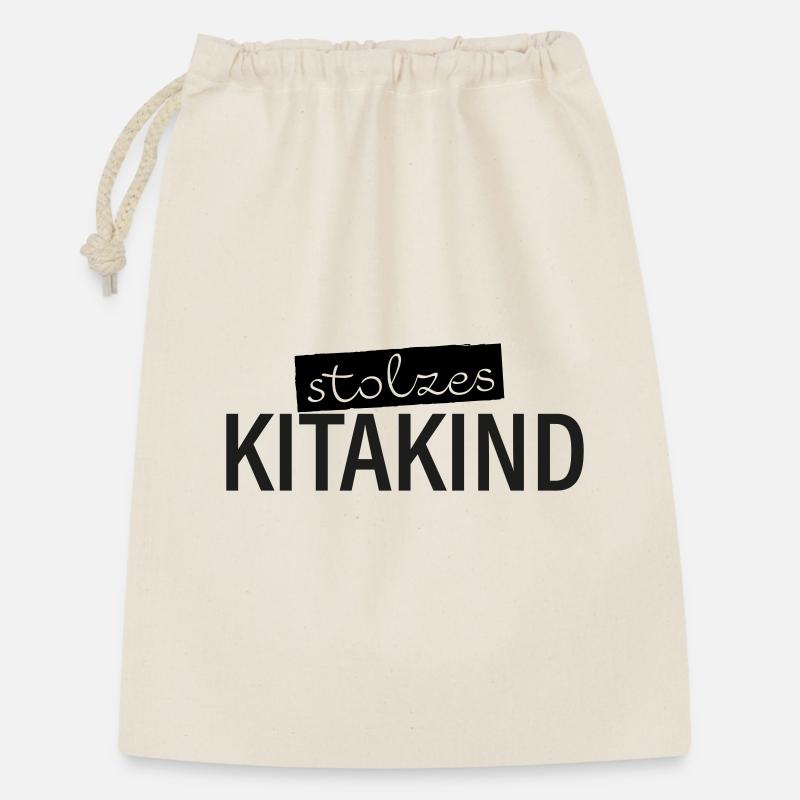 Stolzes Kitakind Kindergarten Kita - Geschenkbeutel aus Baumwolle (30 x 45 cm) - Natur