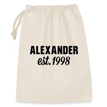 Alexander est 1998 - Geschenkbeutel aus Baumwolle (30 x 45 cm) - Natur - Vorne