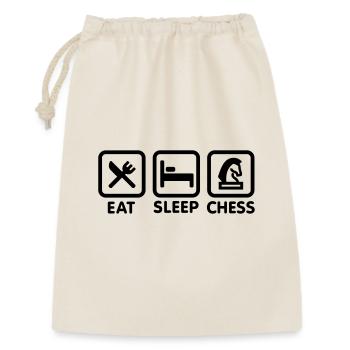 Mangez - sommeil - Jouez aux échecs / Mangez, - Sac cadeau 30 x 45 cm - nature - Devant