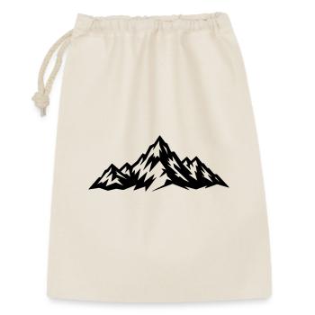 Berge Outdoor Motiv als Zeichnung - Geschenkbeutel aus Baumwolle (30 x 45 cm) - Natur - Vorne