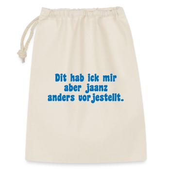 Berliner Icke Spruch - Geschenkbeutel aus Baumwolle (30 x 45 cm) - Natur - Vorne
