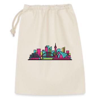 Newcastle City Skyline Tyne Bridge Modern Art - Gift Bag 30 x 45 cm - nature - Front