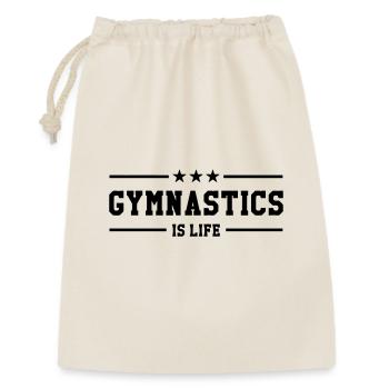 Gymnastics is life - Geschenkbeutel aus Baumwolle (30 x 45 cm) - Natur - Vorne