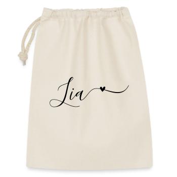 Lia Prénom Décoratif - Sac cadeau 30 x 45 cm - nature - Devant