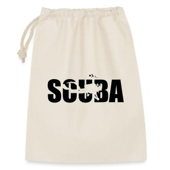 Scuba Design für Tauchsport-Liebhaber - Geschenkbeutel aus Baumwolle (30 x 45 cm) - Natur - Vorne