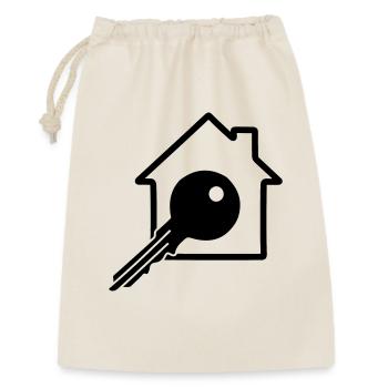 Key with house key for house purchased logo - Gift Bag 30 x 45 cm - nature - Front