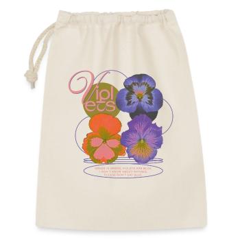 Violets Poem Flower Humor - Geschenkbeutel aus Baumwolle (30 x 45 cm) - Natur - Vorne