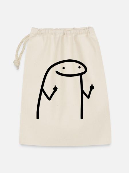 Flork der Kühe Mittelfinger Meme - Geschenkbeutel aus Baumwolle (30 x 45 cm) - Natur