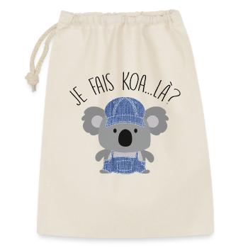 Koala Style Denim Casual - Geschenkbeutel aus Baumwolle (30 x 45 cm) - Natur - Vorne
