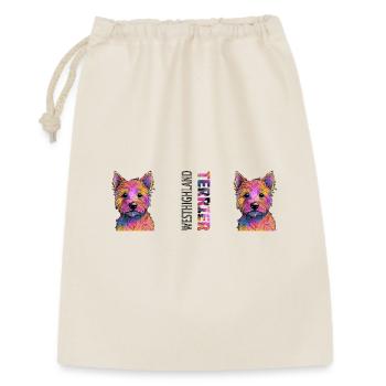 West Highland Terrier - Geschenkbeutel aus Baumwolle (30 x 45 cm) - Natur - Vorne
