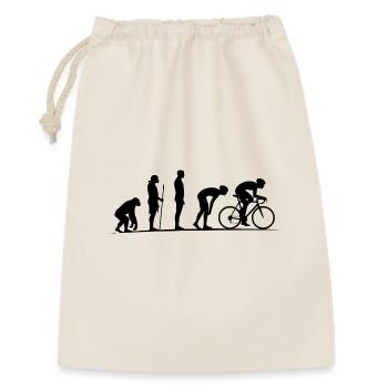 Evolution zum Rennrad Fahrer Biker Marathon - Geschenkbeutel aus Baumwolle (30 x 45 cm) - Natur - Vorne