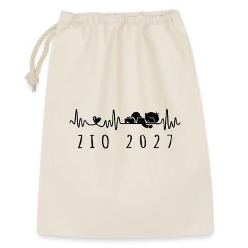 Futuro Zio 2027 Battito Cardiaco in Gravidanza - Gift Bag 30 x 45 cm - nature - Front