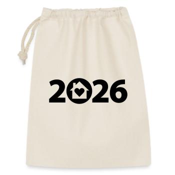 Constructeur 2026, Fête de pendaison de crémaillère 2026, Maison 2026 - Sac cadeau 30 x 45 cm - nature - Devant