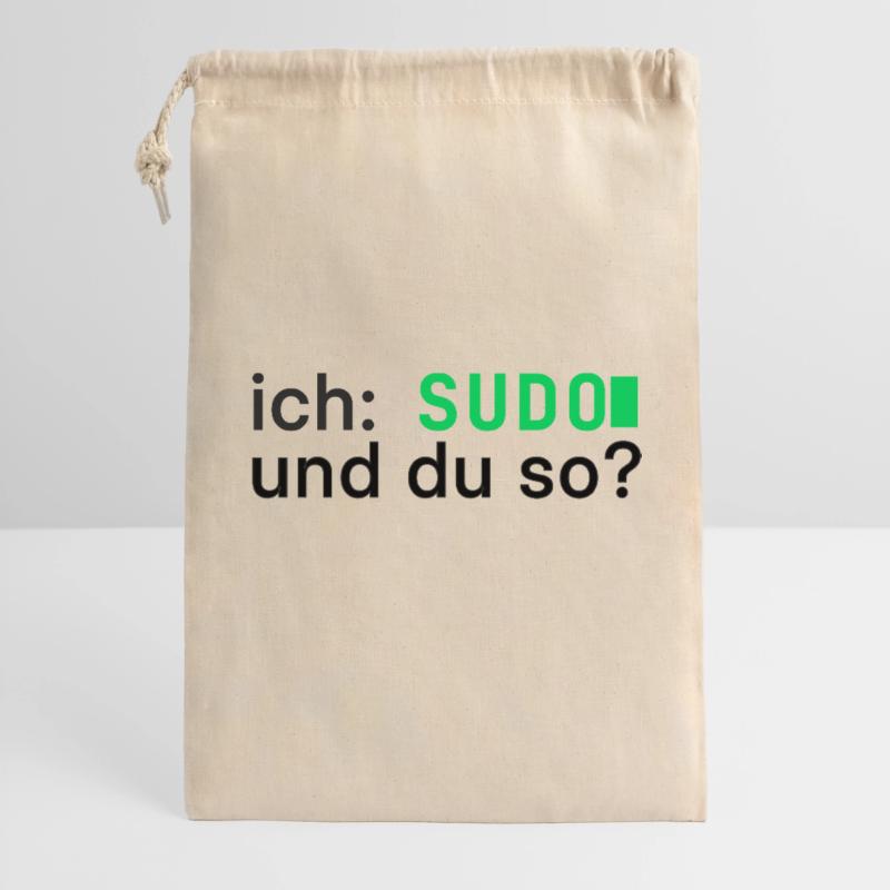 ich: SUDO und du so? Linux Programmierer - dunkel Geschenkbeutel aus Baumwolle (30 x 45 cm)
