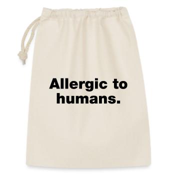 Allergique aux humains - Sac cadeau 30 x 45 cm - nature - Devant