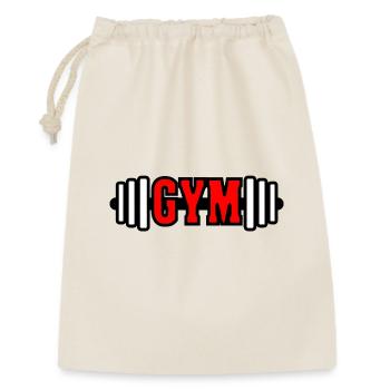 Red text 'GYM' gym gym emblem - Gift Bag 30 x 45 cm - nature - Front